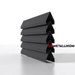 Ламели для забора жалюзи Luxe V RAL 7024 – порошковое покрытие, толщина 0,45 мм в Москве  | фото 2