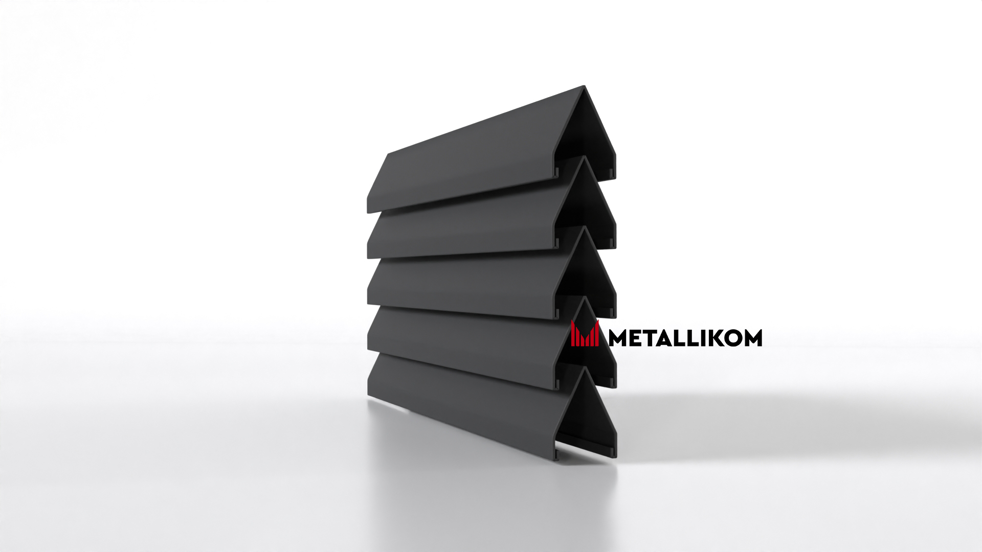 Ламели для забора жалюзи Luxe V RAL 7024 – порошковое покрытие, толщина 0,45 мм