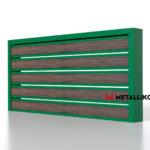 Планкен для забора Printec под дерево 120 mm RAL 6002 – покрытие полиэстер, толщина 0,45 мм в Москве  | фото 1