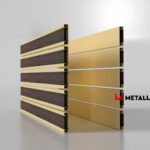 Планкен для забора Printec под дерево 120 mm RAL 1014 – покрытие матовое, толщина 0,45 мм в Москве  | фото 3