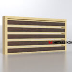 Планкен для забора Printec под дерево 120 mm RAL 1014 – покрытие матовое, толщина 0,45 мм в Москве  | фото 4